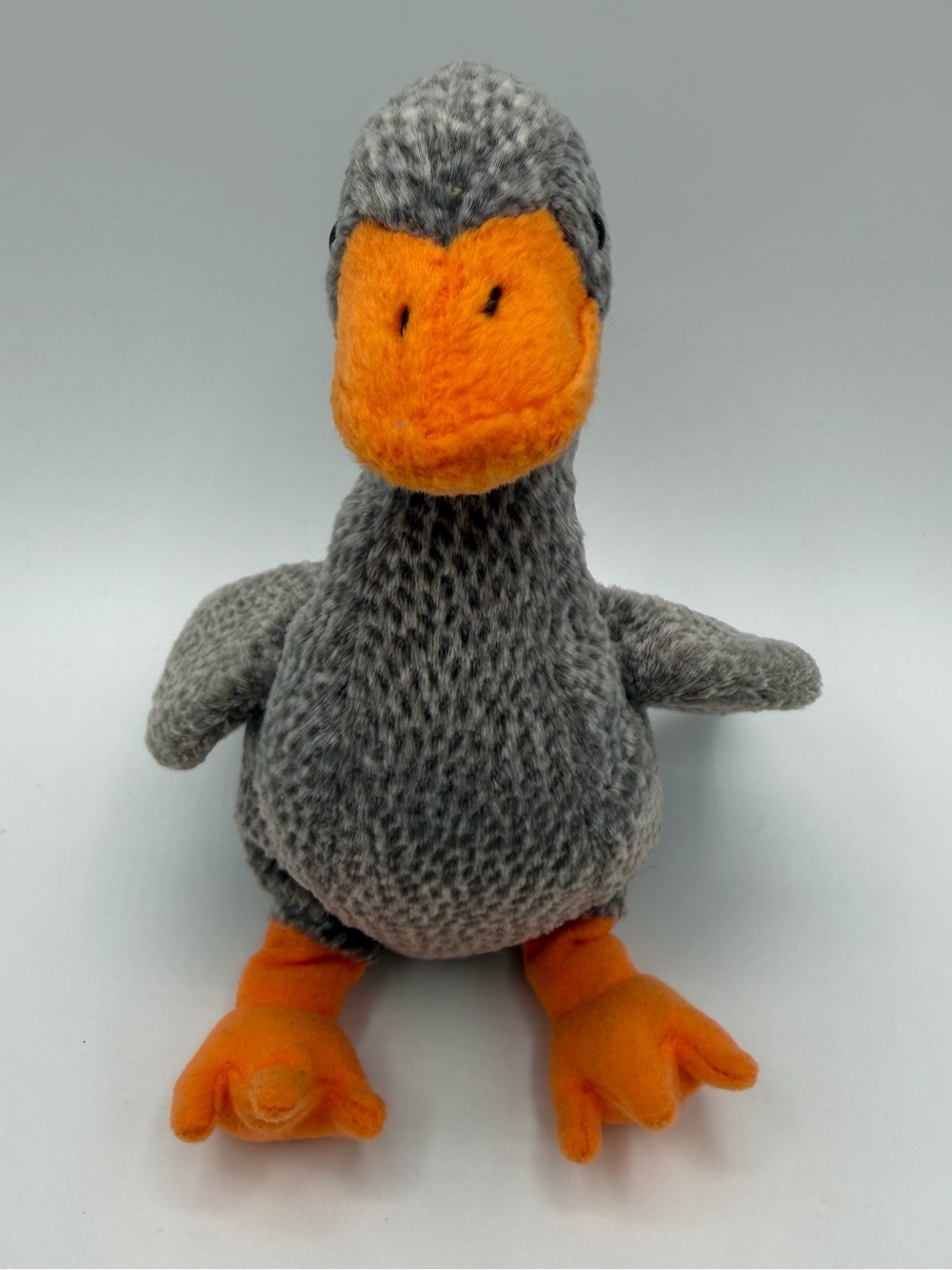 TY Beanie Baby Honks Goose 1999 Retired Gray Orange Plush Swing Tag 7"